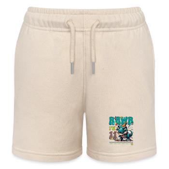 11e anniversaire Rawr T Rex dinosaure - Short de jogging enfant bio Stanley/Stella - écru doux - Devant