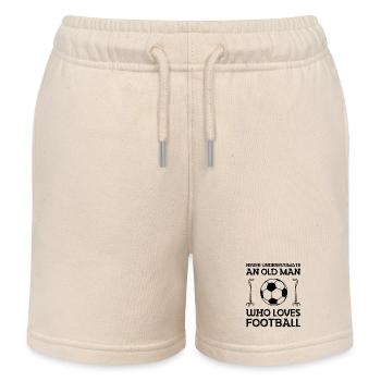 Fußballmannschaft Fußballspieler Fußballdesign - Kinder Organic Joggingshorts Mini Bolter von Stanley/Stella - Natur - Vorne