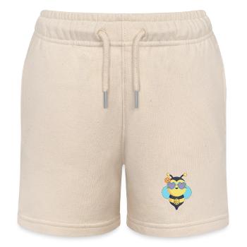 Biene Hippie Peace - Kinder Organic Joggingshorts Mini Bolter von Stanley/Stella - Natur - Vorne