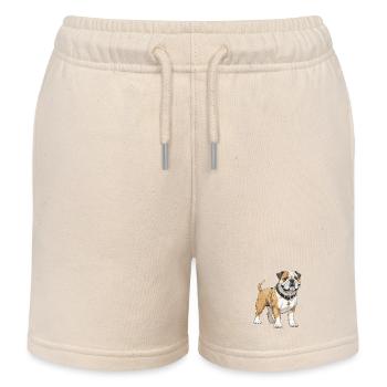 Chien bouledogue - Short de jogging enfant bio Stanley/Stella - écru doux - Devant