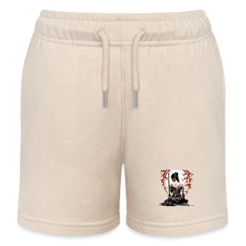 Japan Tradition Japanisch Kultur Frau - Kinder Organic Joggingshorts Mini Bolter von Stanley/Stella - Natur - Vorne
