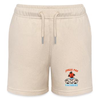 Vacances d été palmiers plage - Short de jogging enfant bio Stanley/Stella - écru doux - Devant
