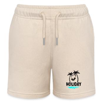 Palmiers Relax Vacances - Short de jogging enfant bio Stanley/Stella - écru doux - Devant