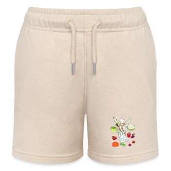 heavenly cook cook cooks culinary art vegetables angel - Kids Organic Sweat Shorts by Stanley/Stella - soft Ecru - Front