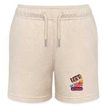Funny food pun - Kids Organic Sweat Shorts by Stanley/Stella - soft Ecru - Front
