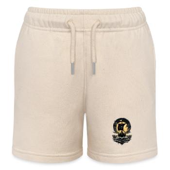 Wikinger Drachenboot für eine Wikinger Fan - Kinder Organic Joggingshorts Mini Bolter von Stanley/Stella - Natur - Vorne