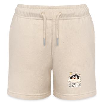 Chemise de nuit officielle Pingouins Penguin Paire - Short de jogging enfant bio Stanley/Stella - écru doux - Devant