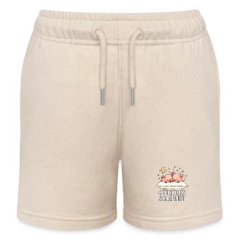 Official Sleep Shirt Pigs Pig Pair - Kids Organic Sweat Shorts by Stanley/Stella - soft Ecru - Front