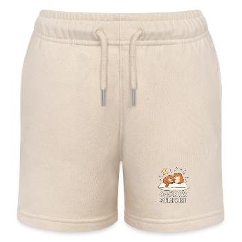 Official Otter Pair Sleep Shirt - Kids Organic Sweat Shorts by Stanley/Stella - soft Ecru - Front