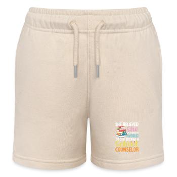 She Became A School Counselor für eine - Kinder Organic Joggingshorts Mini Bolter von Stanley/Stella - Natur - Vorne