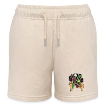 Peanut Peanuts Vegetables Garden Kitchen Vegetarian - Kids Organic Sweat Shorts by Stanley/Stella - soft Ecru - Front