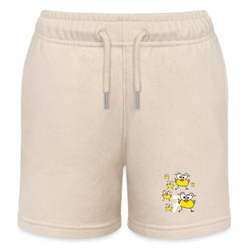 Sieben Hüner zieben Stück lustig - Kinder Organic Joggingshorts Mini Bolter von Stanley/Stella - Natur - Vorne