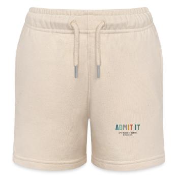 Admit It - Life’s Better with Me Funny Saying - Kids Organic Sweat Shorts by Stanley/Stella - soft Ecru - Front