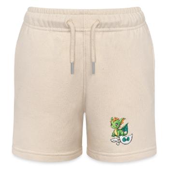Dinos Dinos Enfants Enfant Bébé Dragon Dragon Oeuf - Short de jogging enfant bio Stanley/Stella - écru doux - Devant