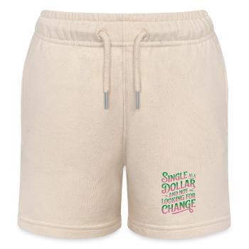 Single As A Dollar And Not Looking For Change - Kinder Organic Joggingshorts Mini Bolter von Stanley/Stella - Natur - Vorne