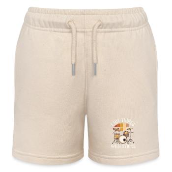 I Hit Things With Sticks 19 - Kinder Organic Joggingshorts Mini Bolter von Stanley/Stella - Natur - Vorne