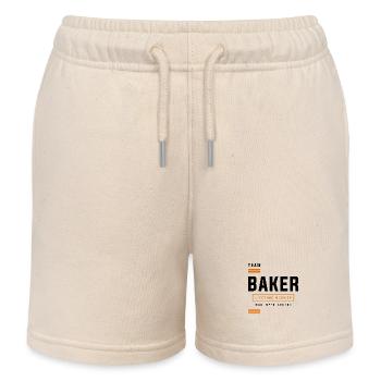 Team Baker Lifetime Member Funny Name Baker - Kids Organic Sweat Shorts by Stanley/Stella - soft Ecru - Front