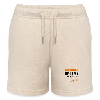 Team Bellamy Lifetime Member Funny Name Bellamy - Kids Organic Sweat Shorts by Stanley/Stella - soft Ecru - Front