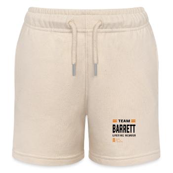 Team Barrett Lifetime Member Funny Name Barrett - Kids Organic Sweat Shorts by Stanley/Stella - soft Ecru - Front