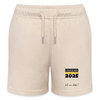 Confirmation 2025 livre d'or cadeau filles garçons - Short de jogging enfant bio Stanley/Stella - écru doux - Devant