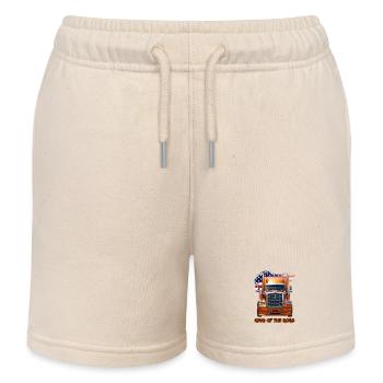 US Truck America avec drapeau - Roi de la route - Short de jogging enfant bio Stanley/Stella - écru doux - Devant