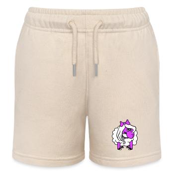 mouton offensé fille femme mauvais œil joli - Short de jogging enfant bio Stanley/Stella - écru doux - Devant