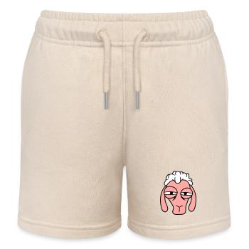 mouton sceptique regard critique visage tête cool - Short de jogging enfant bio Stanley/Stella - écru doux - Devant