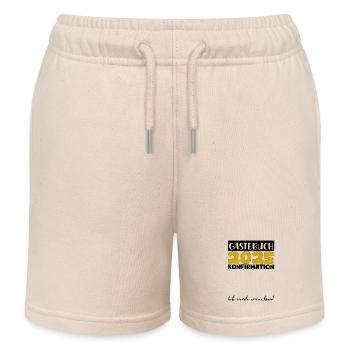 Confirmation 2025 Guestbook Decoration Girls Boys - Kids Organic Sweat Shorts by Stanley/Stella - soft Ecru - Front