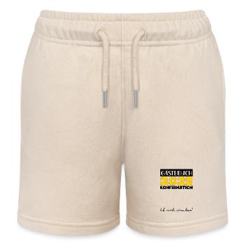 Confirmation 2025 Guestbook Decoration Girls Boys - Kids Organic Sweat Shorts by Stanley/Stella - soft Ecru - Front