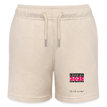 Confirmation 2025 Guestbook Decoration Girls Boys - Kids Organic Sweat Shorts by Stanley/Stella - soft Ecru - Front