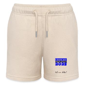 Jugendweihe 2025 Guestbook Gift Girls Boys - Kids Organic Sweat Shorts by Stanley/Stella - soft Ecru - Front