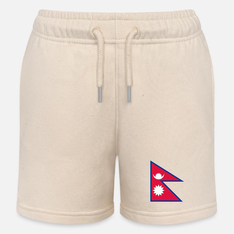Nepal - Kids Organic Sweat Shorts by Stanley/Stella - soft Ecru