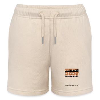 Jugendweihe 2025 Gästebuch Geschenk Mädchen Jungen - Kinder Organic Joggingshorts Mini Bolter von Stanley/Stella - Natur - Vorne
