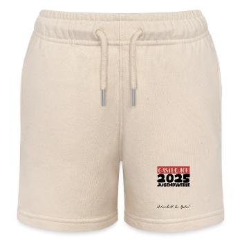 Jugendweihe 2025 Gästebuch Geschenk Mädchen Jungen - Kinder Organic Joggingshorts Mini Bolter von Stanley/Stella - Natur - Vorne