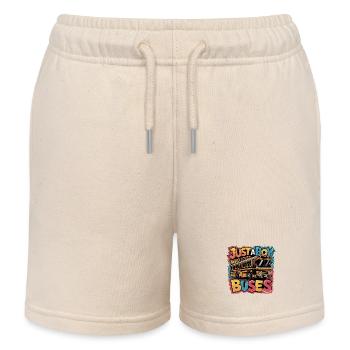 Just a Boy Who Loves Buses for Bus Lovers für - Kinder Organic Joggingshorts Mini Bolter von Stanley/Stella - Natur - Vorne