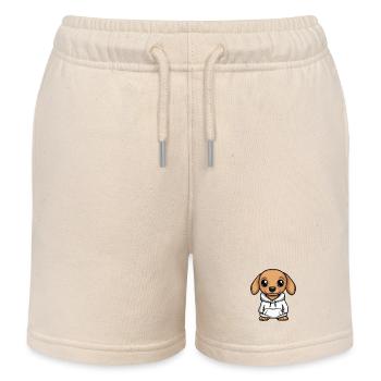 Teckel Teckel Drôle - Short de jogging enfant bio Stanley/Stella - écru doux - Devant