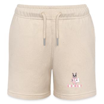 Niedliche Gute Nacht Französische Bulldogge - Kinder Organic Joggingshorts Mini Bolter von Stanley/Stella - Natur - Vorne
