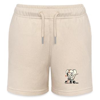 Go-Kart Maus-Rennfahrer - Kinder Organic Joggingshorts Mini Bolter von Stanley/Stella - Natur - Vorne