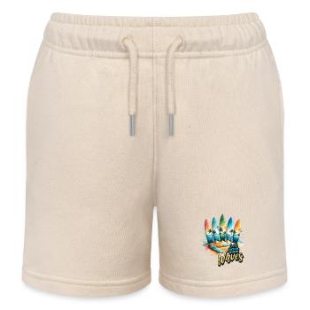 Surfeurs - Short de jogging enfant bio Stanley/Stella - écru doux - Devant