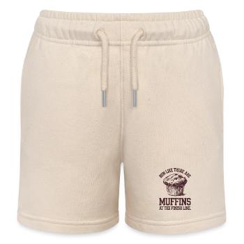 Laufe, Als Wären Muffins Am Ziel Marathonläufer - Kinder Organic Joggingshorts Mini Bolter von Stanley/Stella - Natur - Vorne