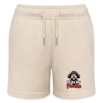 I like my Poodle Hundeliebe - Kinder Organic Joggingshorts Mini Bolter von Stanley/Stella - Natur - Vorne