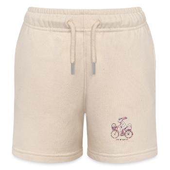 Easter Hopline Express Retro Bunny Vintage Charm - Kids Organic Sweat Shorts by Stanley/Stella - soft Ecru - Front