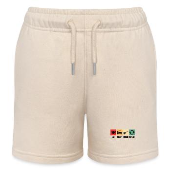 Gitarren Design Gitarrist Gitarre - Kinder Organic Joggingshorts Mini Bolter von Stanley/Stella - Natur - Vorne
