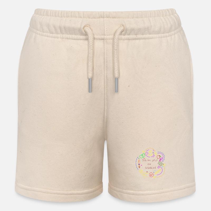 Écolier - Short de jogging enfant bio Stanley/Stella - écru doux