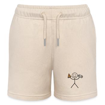 Funny Pizza Gamer with Controller Gaming Stick Men - Kinder Organic Joggingshorts Mini Bolter von Stanley/Stella - Natur - Vorne