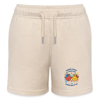 Finger Paint My Signature Style Jungen Mädchen - Kinder Organic Joggingshorts Mini Bolter von Stanley/Stella - Natur - Vorne