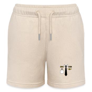 Pilot Costume Shirt – Uniform Look - Kids Organic Sweat Shorts by Stanley/Stella - soft Ecru - Front