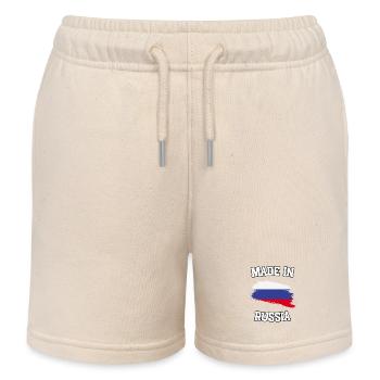 Fabriqué en Russie - Short de jogging enfant bio Stanley/Stella - écru doux - Devant
