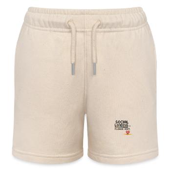 Social Loading... Please Wait – 8Bit Retro Gaming - Kinder Organic Joggingshorts Mini Bolter von Stanley/Stella - Natur - Vorne