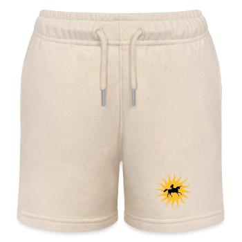 Sun with Unicorn - Kids Organic Sweat Shorts by Stanley/Stella - soft Ecru - Front
